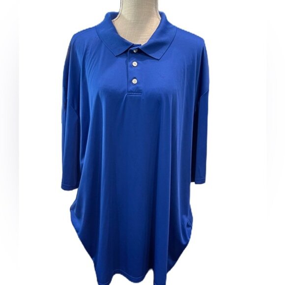 Hanes Mens Royal Blue Button Down Shirt 3XL - Picture 1 of 6